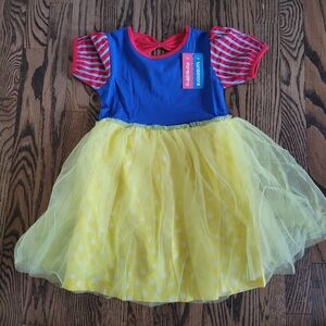 Rufflebutts Girls 7 Apple Princess Bow Twirl Short Sleeve Dress
